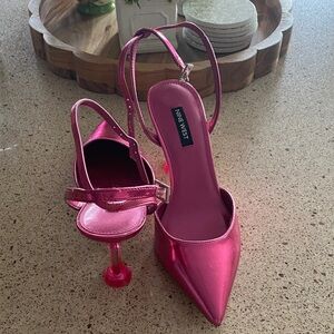 Nine West Metallic Pink Heels